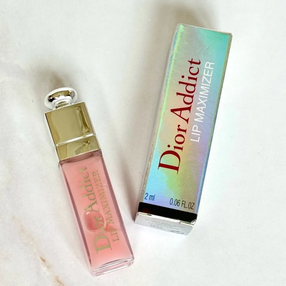 NWT Mini Dior Addict Lip Maximizer 001 Pink Plumper Sheer Plumping Lip Gloss